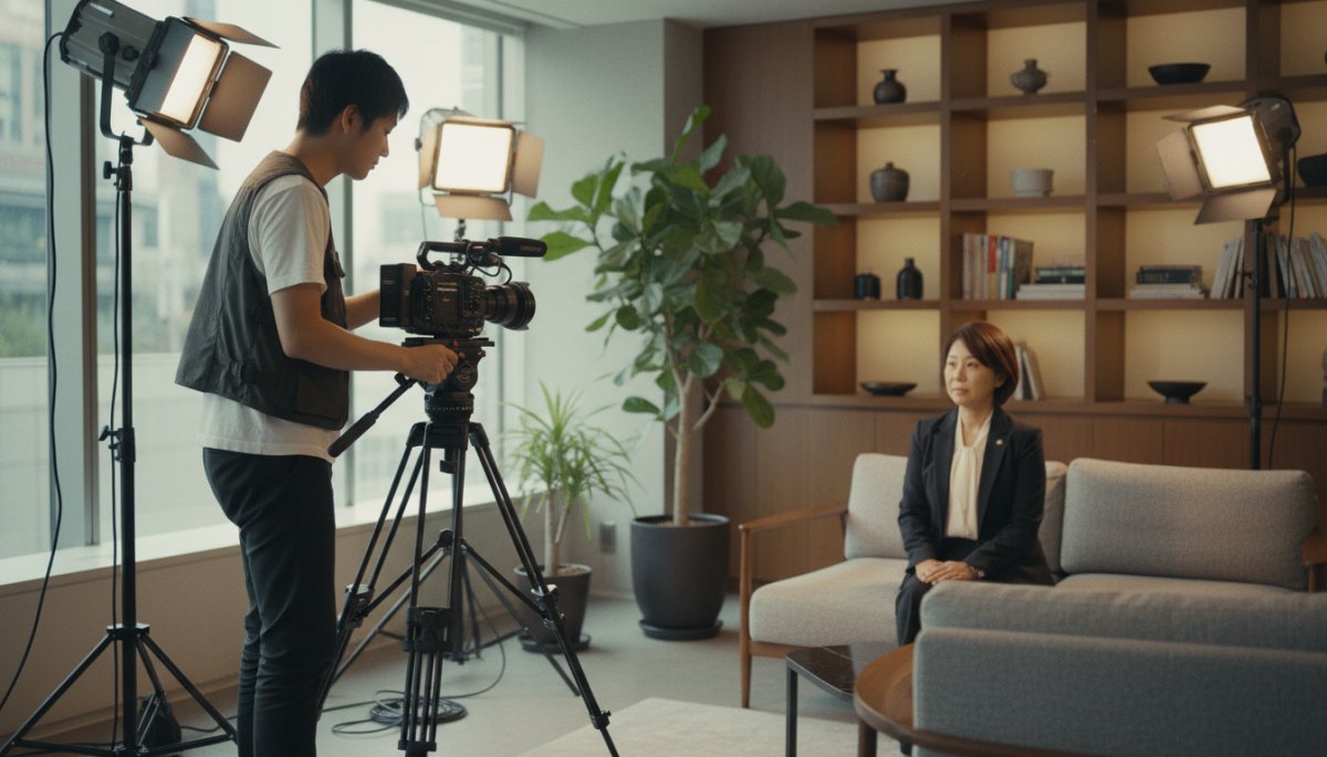 採用動画の撮影現場