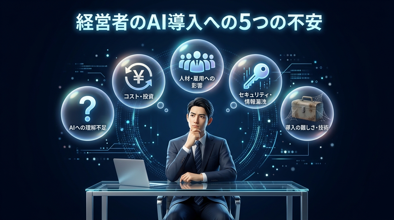 経営者のAI導入への5つの不安